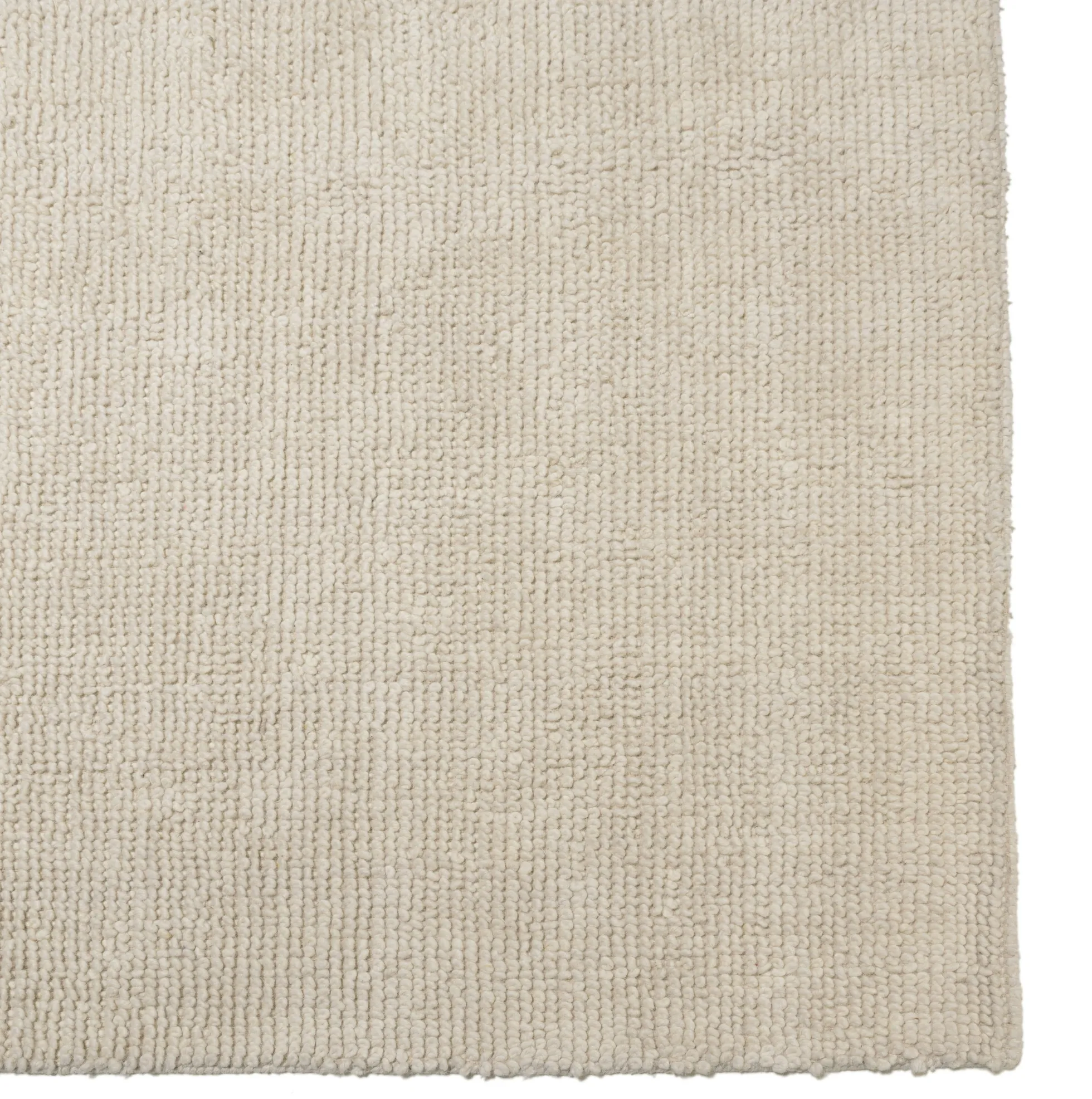 Tapis rectangulaire 200 x 290 laine bouclée ivoire