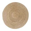 Tapis rond en jute tressée Ø150 cm - style bohème et nature FEZ