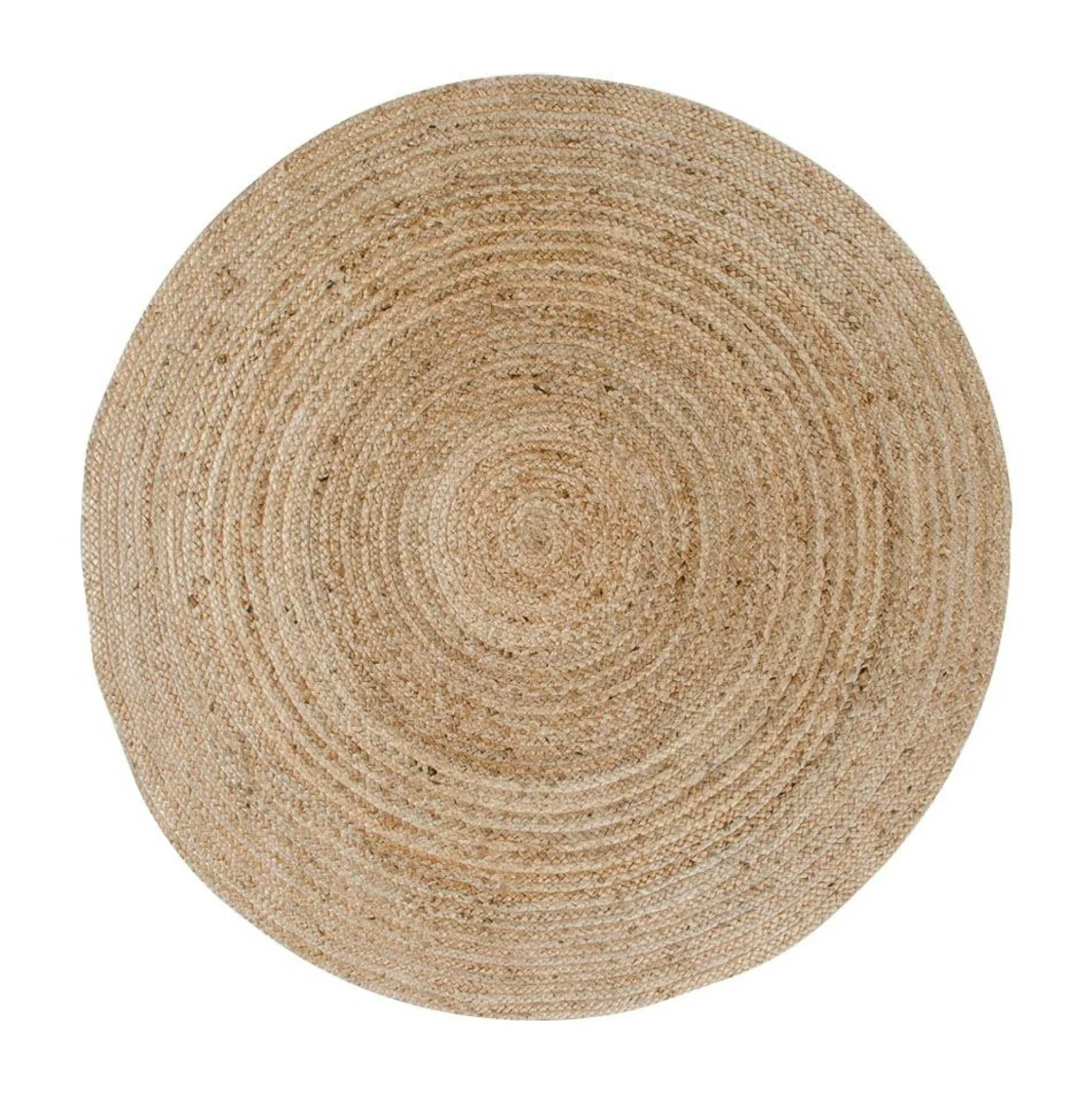 Tapis rond en jute tressée Ø150 cm - style bohème et nature FEZ