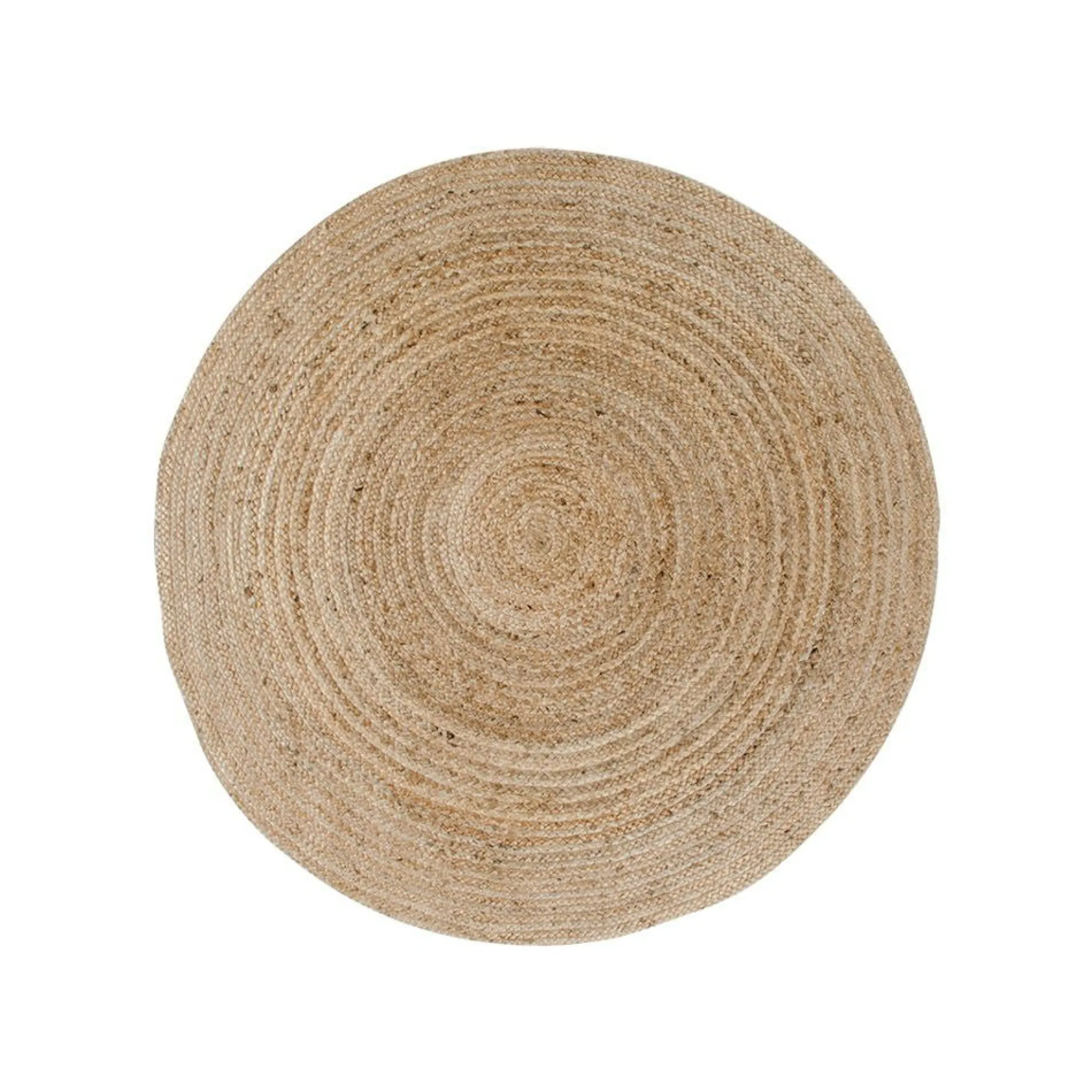 Tapis rond en jute tressée Ø90 cm - style bohème et nature FEZ