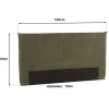 Tête de lit rembourrée pour lits 160/180cm velours côtelé vert RIVANA