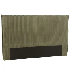 Tête de lit rembourrée pour lits 140/160cm velours côtelé vert RIVANA