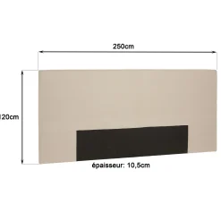 Tête de lit rembourrée pour lits 140/160cm couleur lin RIVANA