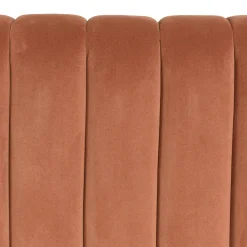 Tête de lit rembourrée pour lits 160/180cm velours orange RIVANA