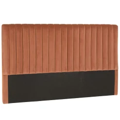 Tête de lit rembourrée pour lits 160/180cm velours orange RIVANA
