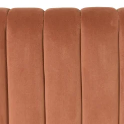 Tête de lit rembourrée pour lits 140/160cm velours orange RIVANA