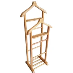 Valet de chambre double - bois clair, vide-poches SITIA
