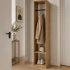 Vestiaire d’entrée compact décor bois avec penderie ALVA