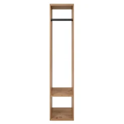 Vestiaire d’entrée compact décor bois avec penderie ALVA