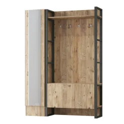 Vestiaire d'entrée rustique chic 1 miroir 2 portes MARFA