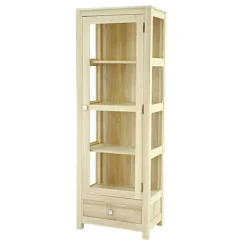 Vitrine bibliothèque hévéamassif 60x170cm GALA