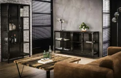 Vitrine industrielle métal verre ROADIES