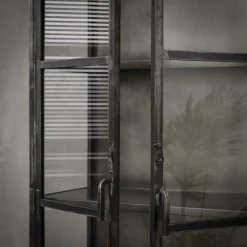 Vitrine industrielle métal verre ROADIES