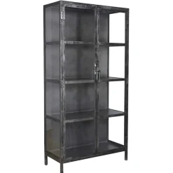 Vitrine industrielle métal verre ROADIES