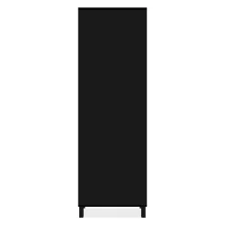 Vitrine noire 2 portes 1 miroir RAVEN