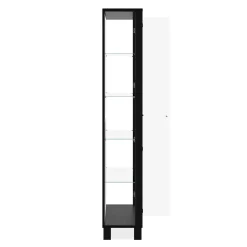 Vitrine noire 2 portes 1 miroir RAVEN